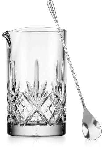 Godinger Cocktail-Rührglas mit Rührer, Bar Mixing Pitcher zum Rühren von Cocktails und Getränken – Dublin Collection