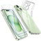 Qasyfanc Coque Protection Caméra Compatible avec Coque iPhone 15 et 2 Pièces Verre Trempé, Étui iPhone 15 Souple Silicone Anti-Jaune Ultra Mince Housse, Trasparente