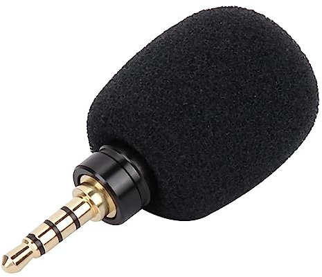 Mini Microphone Portable pour Téléphones Mobiles, Tablettes, Appareils Photo, Micro à Condensateur Léger et Omnidirectionnel avec Prise 3,5 Mm (Prise directe Mono 3,5 à Quatre