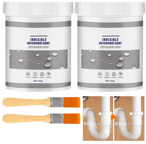 XPJBKC Agent Waterproof Invisible Anti-Fuites, 600g Agent Anti-Fuite étanche, Revêtement Imperméable Transparent, Invisible Waterproof Agent, Mastic Isolant étanche pour Murs et Toits