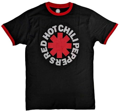Red Hot Chili Peppers Ringer T Shirt Classic Asterisk Nue offiziell Unisex