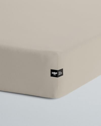 HOP DESIGN Pure Bettlaken Baumwolle - Matratzentopper Baumwolle - 100% Spannbettlaken 160x200cm - Bettlaken 160 x 200 - Spannbettlaken für Topper - Leintuch – Leinen