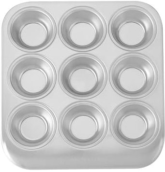 MasterClass Molde de Aluminio Reciclado para Muffins, Bandeja para Muffins de 9 Agujeros, Molde para Yorkshire Pudding | Distribución Superior del Calor y Resistente a la Deformación