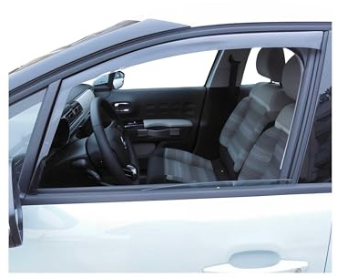 OMAC Windabweiser für Citroen C3 2016-2024 Acryl Dunkel 2tlg | Regenabweiser, Schützt vor Regen und Spritzwasser, waschstraßenfest
