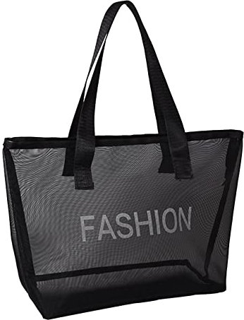 BOTCAM Aigner Taschen Damen 1 STÜCKE Beliebte Fashion Sheer Mesh Tote Mesh Tote Sheer Tote Damen Umhängetasche Reißverschluss Reisetasche Tote Geldbörse und Arbeitstasche Steckschloss (B, One Size)