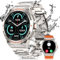 Smartwatch Herren mit Telefonfunktion/Sprachassistent,1,43'' AMOLED-Smartwatch Militär,120+ Sportmodi,Uhren Herren mit 24/7Herzfrequenz,SpO2,Schlafmonitor,400 mAh Akku,IP68 Wasserdicht,für Android iOS