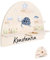 Bärenfreunde® - Personalisiertes Tonie Regal für Kinderzimmer - Magnetisches Toniebox Regal für Toniebox & Figuren mit abgerundeten Ecken & Kanten (Schildkröte blau)