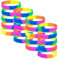 CHSZSH Braccialetti Arcobaleno Da 20 Pezzi, Braccialetti Decorativi Arcobaleno, Braccialetti In Silicone, Braccialetti Per Feste, Braccialetti Arcobaleno Regali