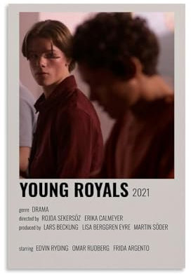 ijshndgn Young Royals Poster, Vintage-Kunst, Raumdekoration, ästhetisch für Schlafzimmer, Wohnzimmer, Wände, ästhetisches Poster, 30 x 45 cm, ungerahmter Stil