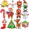 12 Stück Mini Weihnachtsballons Luftballons für Kinder Weihnachtsdeko Folienballons Helium Luftballons für Weihnachten Neujahr Geburtstag Party Deko