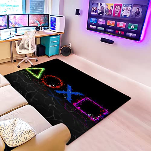 Bisdasdm Gaming Rug for Boys Room, Non-Slip Game Rugs for Bedroom Living Room Gamer Room Rug Decor - 24x36in