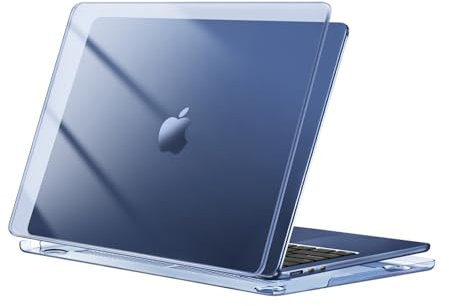 MOSISO Kompatibel mit MacBook Air 13 Zoll Hülle M4 M3 M2 2025 2024 2023 2022 A3240 A3113 A2681, Kunststoff Hartschale Schutzhülle Kompatibel für Mac Book Air 13,6 Zoll Hülle, Kristall Mitternacht