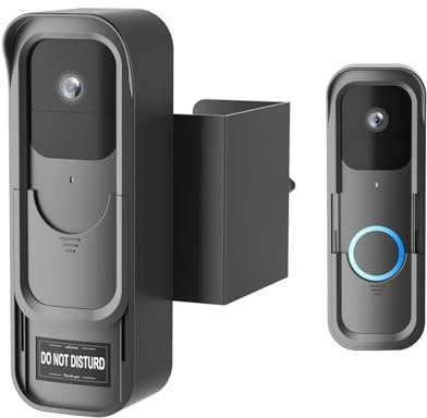 No Drill Blink Doorbell Mount Rainproof and Anti-Theft Doorbell Cover Case Video Doorbell Bracket for Inward Opening Door Outdoor Blink Accessories