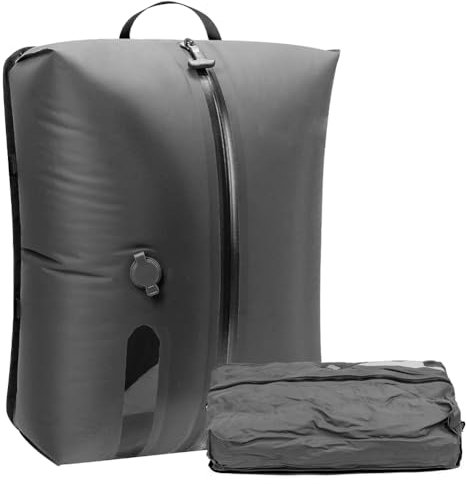 Vakuumbeutel für Kleidung Reise, Kompressionsbeutel für Koffer/Rucksack/Handgepäck, IP67 Luftdichter Reißverschluss, Wasserdicht, Platzsparend & Vakuum-Rucksack