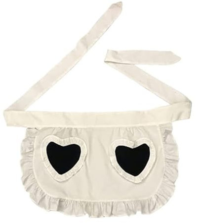 LIbgiubhy Dienstmädchen Halbschürze Maid Taille Schürze Maid Dress Up Outfits Halloween Cosplay Schürze Rüschen Taillenschürze Kochschürze