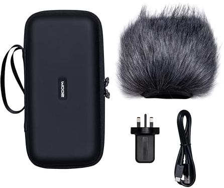ZOOM APH-5s Accessory pack for H5studio Handy Recorder – windscreen, carrying case & USB-C power supply for mobile audio recording, UK-Version