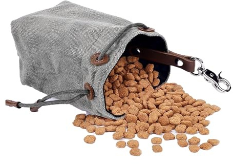 Uqezagpa Praktische Hundeleckerli-Beutel, Trainings-Hüfttasche für Outdoor, Spaziergänge, Laufen, Hundesnack-Halter, Haustier-Reise-Trainingszubehör, Hundetasche