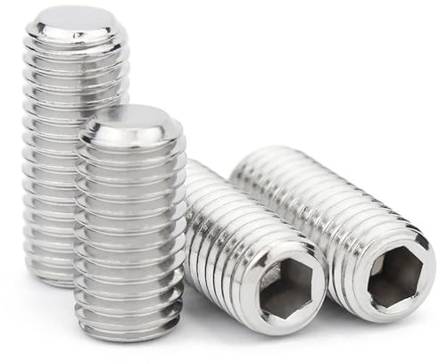 HZXINYI Vis Sans Tête M5 x 10mm - Vis À Six Pans Creux À Tête Creuse Acier Inoxydable Argent Cylindrique À 6 Pans Creux À Filetage 20 Pièces
