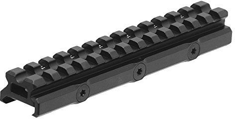UTG® Super Slim 20 MOA Elevated Picatinny Mount, 13 Slot, Schwarz