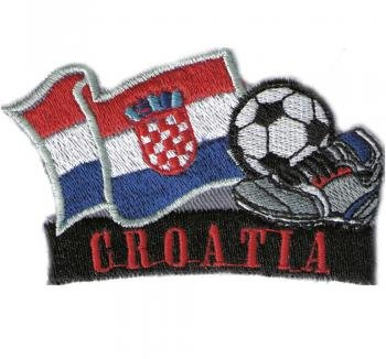 AUFNÄHER Bügeltransfer Patches - Fußball Kroatien - 77917 - Gr. ca. 8 x 5 cm