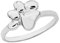 Kleine Schätze Damen Ring Sterling Silber Katz Foot Print Paw Ring
