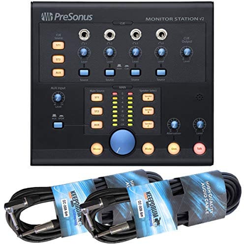Presonus Monitor Station V2 - Controlador de auriculares y 2 cables Keedprum