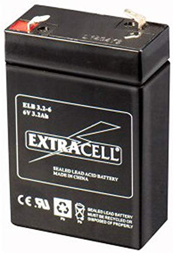 EXTRACELL Batteria Ricaricabile al Piombo SIGILLATA 6 Volt 3,2 Ah Marca