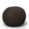 Urban Lifestyle Runder Strick-Pouf, handgewebte Baumwolle, Braun