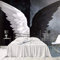 Gwgdjk Benutzerdefinierte 3D Fototapete Nordic Moderne Schwarz Weiß Engelsflügel Kunst Wandmalerei Wohnzimmer Schlafzimmer Home Decoration-200X140Cm