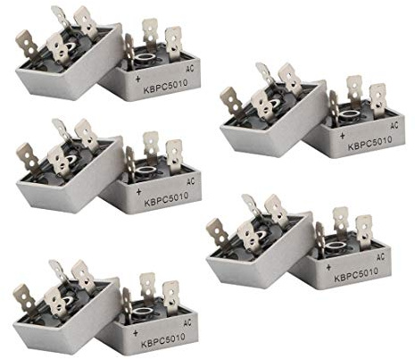 HiLetgo 10pcs KBPC5010 Diode Bridge Rectifier Diode 50A 1000V KBPC 5010 Power Rectifier Diode Electronic Components
