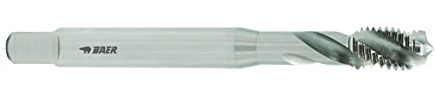 BAER Maschinengewindebohrer M 2,5 x 0,45 - DIN 371 HSSE 35° RSP - Gewindebohrer - Gewindeschneider - Gewindeschneiden Sackloch - Bohrer - unlegierte & niedriglegierte Stähle