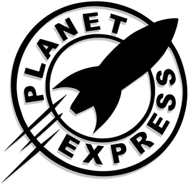 Decus Shop Futurama Planet Express L 0153 (schwarz) // Sticker OEM JDM Style Aufkleber