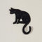 HOMESCAPES Wall Mounted Coat Hook with Cat Shaped Design in Cast Iron