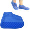 tooloflife Funda para zapatos, cubierta impermeable de silicona, antideslizante, reutilizable, lavable, adecuada para días lluviosos y nevados (Azul,L)