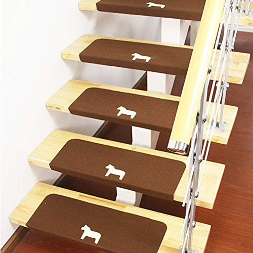 GCSQF Treppenmatte Stufenmatten Leuchtendes Pferdemuster Treppenlauffläche Anti-Rutsch Treppenhaus Mat Selbstklebend Schritt-Aufkleber Haus Dekoration Dekor 1227