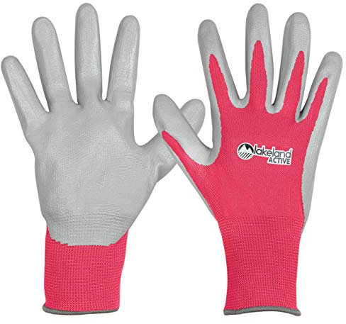 Lakeland Active Orton Weed & Seed - Guanti da giardinaggio, taglia XS, colore: fucsia