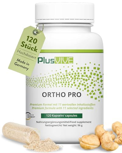 Plusvive - Ortho Pro Lot de 120 capsules de glucosamine, chondroïtine, méthyl-sulfonyl-méthane (MSM) et acide hyaluronique, pour soin des articulations