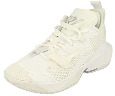 Nike Air Jordan Why Not Zero.4 GS Basketball Trainers CQ9430 Sneakers Schuhe (UK 4.5 us 5Y EU 37.5, White metallic Silver White 101)
