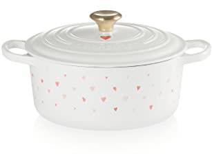 LE CREUSET - Cocotte Red. Evol. 22 Branca Corações 21177228451450