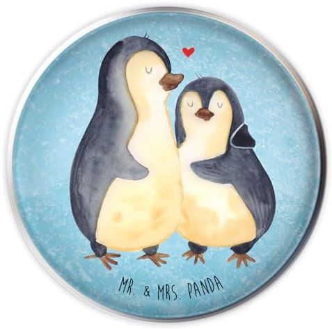 Mr. & Mrs. Panda Stöpsel Waschbecken Pinguin umarmen - Geschenk, Hochzeit, Verknallt, Hochzeitstag, Ablaufgarnitur, Abflussstopfen, Abfluss, Hochzeitsgeschenk, Umarmung Verliebt, Liebe