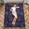 MAXYOYO Japanische Bodenmatratze Futonmatratze, Verdicken Tatami Matte Isomatte Faltbare Roll-Up Matratze Schlafsaal Matratzenauflage Bodenliege Kissen Bett (Mond und Stern, 150 x 200 cm)
