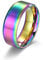 Bishilin Herren Ring Personalisiert, Ring Edelstahl ohne Stein 8MM Bandring Bunt Ringe Partnerring für Männer Jugend Große 73 (23.2)