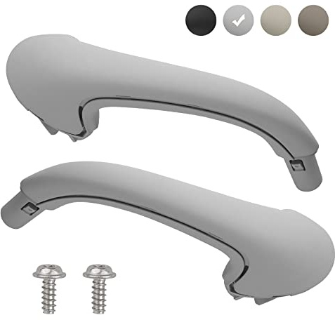 APPERFiT - Tirador para puerta interior (gris) para panel de puerta delantera, lado del conductor y del pasajero, compatible con Mercedes-Benz Clase C W203 C230 C240 C280 C320 C350 C32 AMG C55 AMG