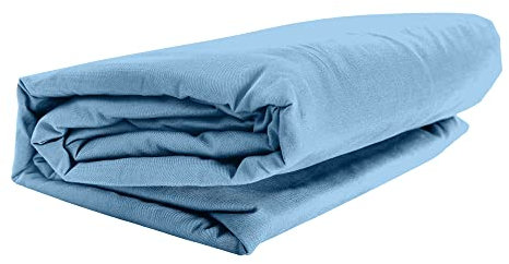 GMD Living Mr. Sandman Spannbettlaken ELASTAN Classic, Farbe:232-bleu, Größe:180-200 x 200-220 cm