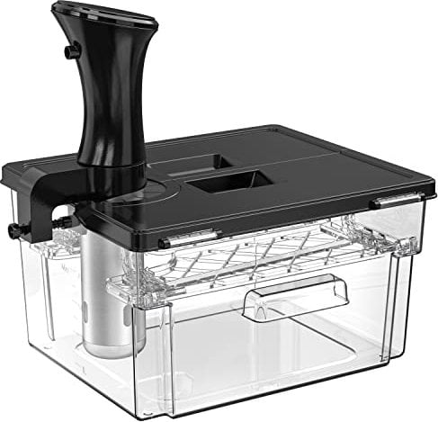 Sous Vide Container, Integrated Lid & Rack, No Additional Custom Parts Required, Compatible with Most Sous Vide Cookers for Kitchen, 11 Liters