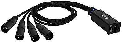 Adam Hall cables 4 Star CATBOX XM3 Audio & DMX Adattatore 3 poli XLR maschio x Cat.6a