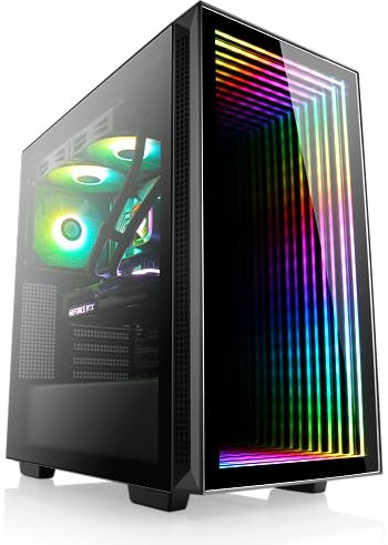 Boost Boxx PC de Jeu avec Windows 11 Famille, AMD Ryzen 7 7800X3D 8X 4200 MHz, 1000 Go M.2 SSD, 16 Go DDR5-RAM, NVIDIA GeForce RTX 4070, Carte mère ASRock, USB 3.2, M10130H