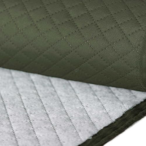 Steppstoff Raute ab 1m x 158cm PU-beschichtet Meterware Steppfutter Oxford 600D Futterstoff, Farbe:armeegrün