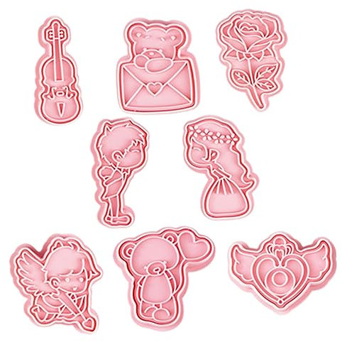 BESTonZON Tagliabiscotti Rotondi Set Di 8 Pezzi Per Biscotti Design Per La Cottura Al Forno