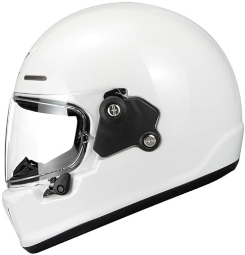 Full Face Integral Motorradhelm Retro Roller Helm mit Clear Visor DOT/ECE-Zulassung Vintage Style Crash Helm Erwachsene Mode Motorradkreuzer Helm Straße Fahrrad Helm Motocross Helm G,XXL=62-63CM